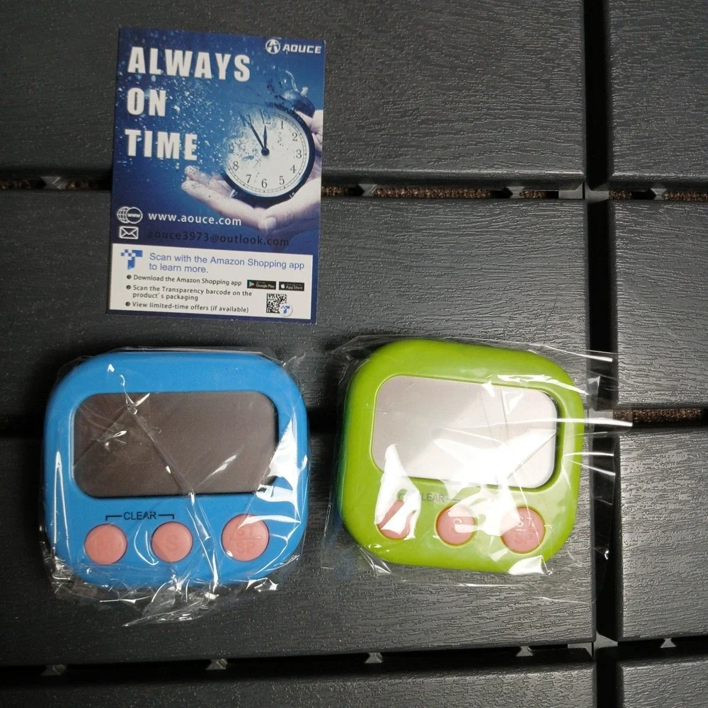 Large Magnetic Digital Timers‎ Pack of 2 - NIB -ZA